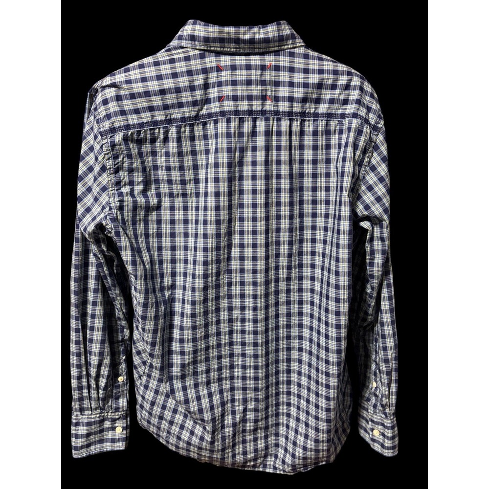 Robert Graham Shirt Mens Cotton Blue Tartan Plaid Tailored Fit Button Up Medium - Picture 3 of 14